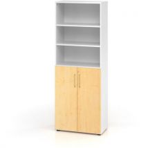 Armoire Combinée-3 Niveaux Portes-blanc-érable