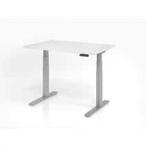 Bureau Assis-debout Série Xdkb-120x80cm-blanc-argent