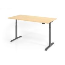 Bureau Assis-debout Série Xdlr-160x80cm-érable-graphite