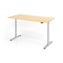 Bureau Assis-debout Série Xdlr-160x80cm-érable-argent