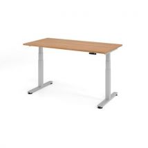 Bureau Assis-debout Série Xdsm-160x80cm-noyer-argent