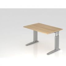Bureau Avec Piètement En C Série Us12-120x80cm-chêne-argent