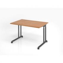 Bureau Avec Piètement En C Zs12-120x80cm-noyer-graphite