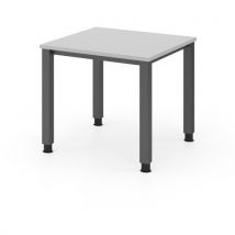 Bureau Carré À 4 Pieds Carrés-80x80cm-gris-graphite