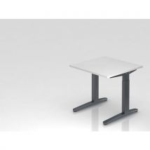 Bureau Carré Série Xb-80x80cm-blanc-graphite