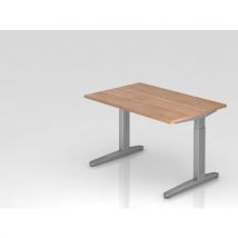 Bureau Rectangulaire Série Xb-120x80cm-noyer-argent