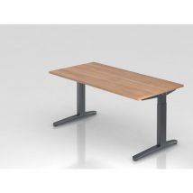 Bureau Rectangulaire Série Xb-160x80cm-noyer-graphite