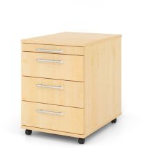 Caisson À 3 Tiroirs À Poignée Plastique Basic - Érable