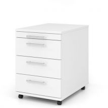 Caisson À 3 Tiroirs À Poignée Plastique Basic - Blanc