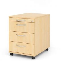 Caisson Mobile 3 Tiroirs Poignée Courbée-p58cm-érable-érable