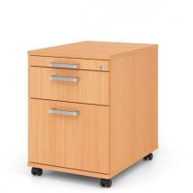 Caisson Mobile Archives Poignées Chromées-p 58cm-hêtre-hêtre