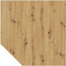 Hammerbacher - Plateau de bureau trapèze O-Chêne ambré-Blanc 120x80cm - Éco-responsable FSC