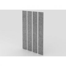Revêtement Mural Antibruit-lot De 4-gris Moucheté-200x25cm