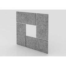 Revêtement Mural Antibruit-lot De 4-gris Moucheté-65x33cm