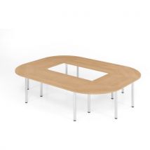 Table De Conférence En Set Série K-320x240cm-chêne-chrome