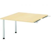 Table De Liaison Carrée À 2 Pieds-120x130cm-érable-chrome