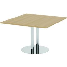 Hammerbacher - Table de liaison pied colonne - 120x130cm Chêne - Rectangle - Télétravail & Éco-responsable