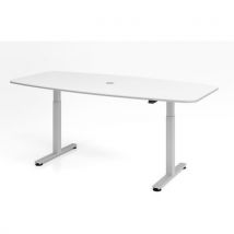 Table De Réunion Avec Commande À Touches-blanc-argent