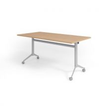 Table Pliante Mobile-160x80cm-chêne-argent