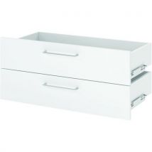 Tiroir Système Soft Stop-80cm - Blanc-blanc