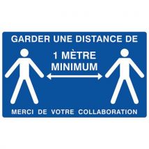Panneau Rigide ''distance 1m'' Bleu 330x200