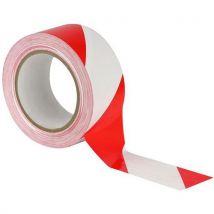 Adhésif Pe De Distanciation - Security Tape Rouge Et Blanc