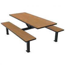 Table Bancs Orpin Pmr 2 M Teck/métal Gris 7016