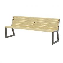 Banc H24 Avec Dossier - Noir Avec Effet Bois