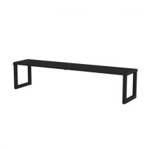 Banc Plat H24 En Acier Galvanisé - Noir
