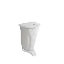 TTS - Poubelle murale à pédale Wall-Up 50L Blanc - Polypropylène - HACCP - Idéale pour sanitaires et restauration
