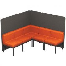 Box 5 Places Lotua Tissu 100% Polyester Rouille/anthracite