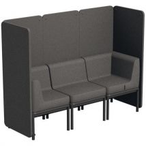 Box 3 Places Lotua Tissu 100% Polyester Anthracite