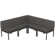 Banquette D'angle Lotua Tissu 100% Polyester Anthracite