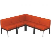 Banquette D'angle Lotua Tissu 100% Polyester Rouille