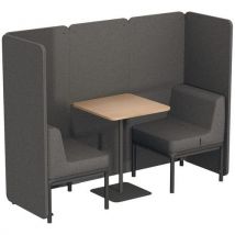 Box Lotua 2 Places Tissu 100% Polyester Anthracite
