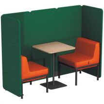 Box Lotua 2 Places Tissu 100% Polyester Rouille/vert