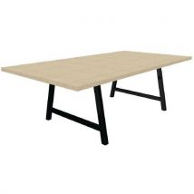 Table 240x120cm Chêne Fil Noir Cohesion