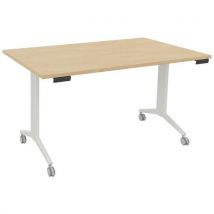 Table Abattante Avel 160x80 Chêne Clair/pieds Blancs