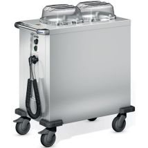 B PRO - Distributeur d'assiettes INMOTION chauffé 2 SHE 21-26 - 937x520x885 mm - Roulettes Ø 125 mm