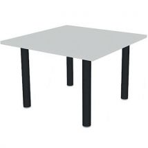 Table De Réunion Plateau Carré 110x110 Blanc