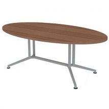 Table De Réunion Plateau Ovale L.200 Noyer Canaletto