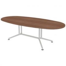 Table De Réunion Plateau Ovale L.240 Noyer Canaletto