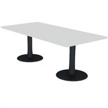 Table De Réunion Plateau Rectangulaire 210x100 Blanc
