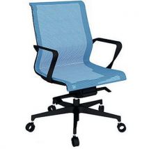 Fauteuil Bas Dinamica En Résille Bleu Structure Noir