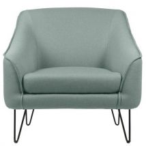 Fauteuil 1 Place Aya Pied Métal Tissu Chiné Gris-vert Non Feu M1