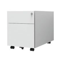 Robberechts - Caisson mobile métal 2 tiroirs Gris - Acier - Fermeture à clé - Mobile - 5 roulettes - 51.4x42x60 cm