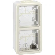 Boîtier À Embouts À 2 Postes Verticaux Plexo Blanc