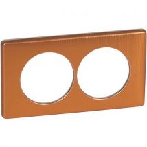 Plaque Céliane Métal 2p Rénovation Entraxe 57mm Orange Snake