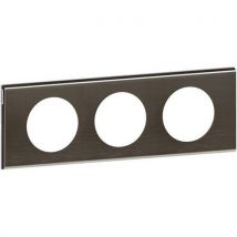 Plaque Céliane 3 Postes Finition Black Nickel