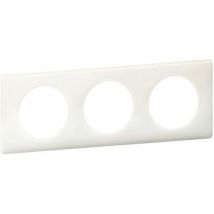 Plaque Blanc Glossy À Trois Postes D'inserts Interrupteurs
